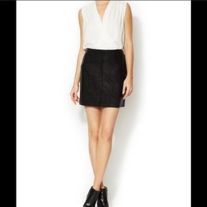Nanette Lepore leather and suede skirt size 0